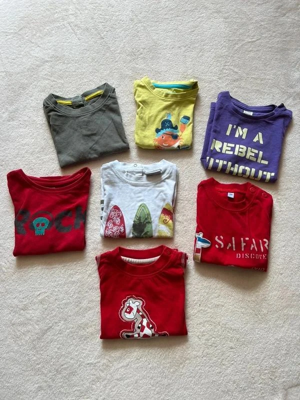lot de 7 t-shirts bébé – 12 mois